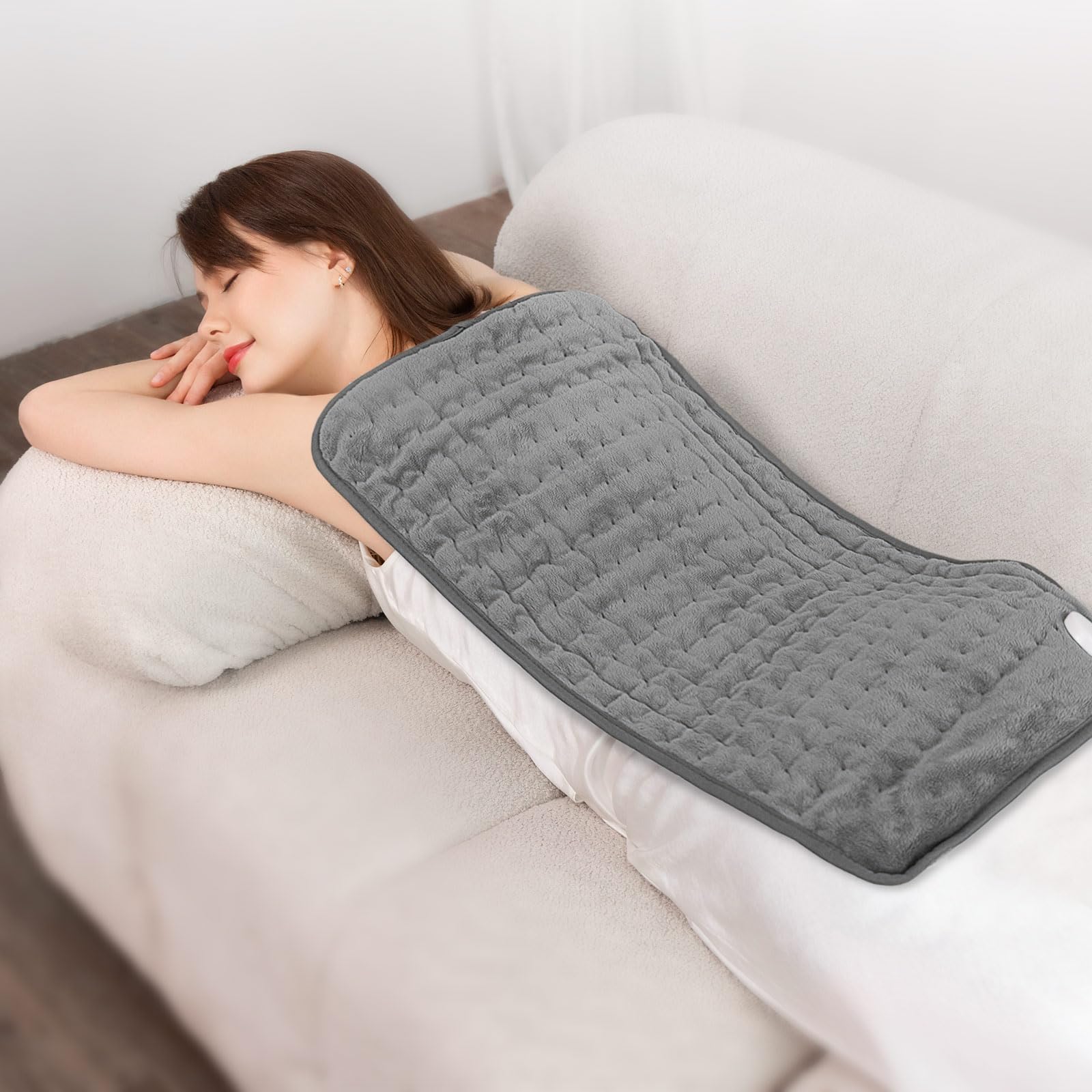 Heating Pad for Back & Period Cramps, Portable Heating Pad for Neck and Shoulders and Back with Auto Shut Off Large, Machine Washable, Christmas Gifts for Women, Men